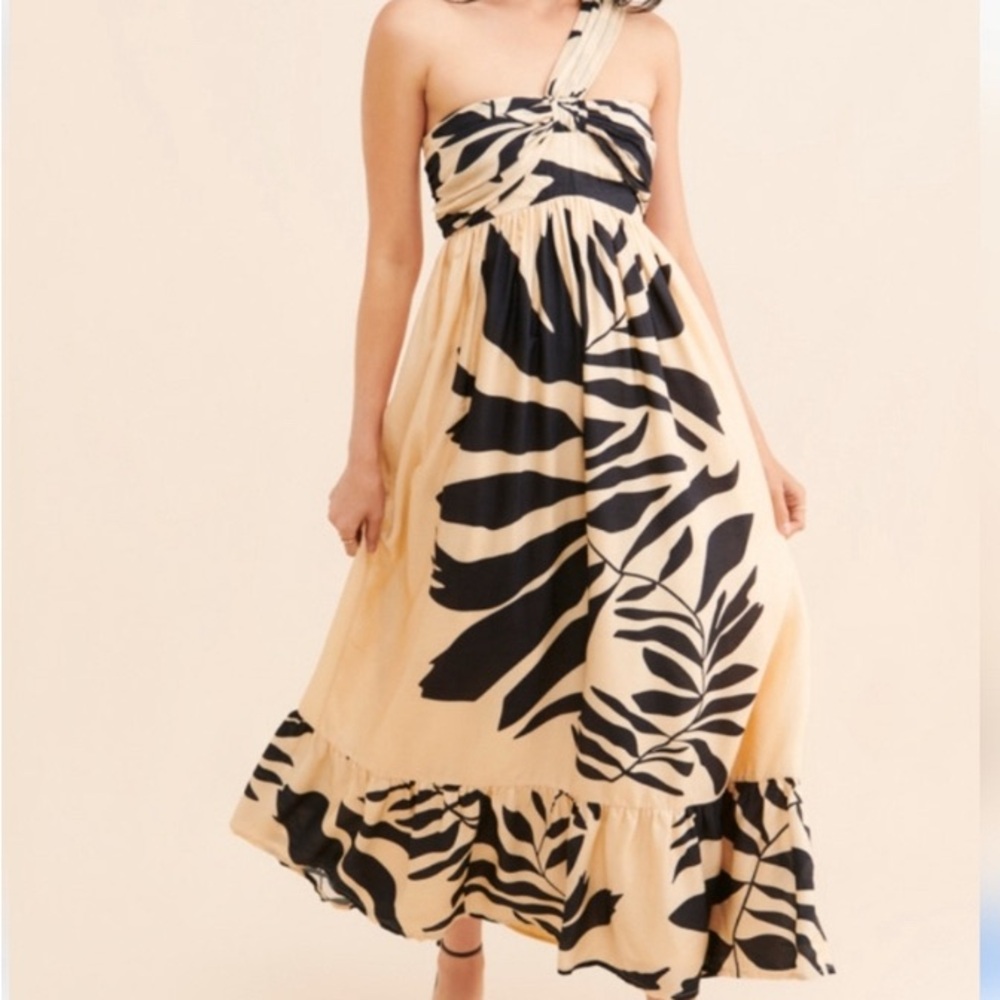 Let Me Be for Anthropologie one shoulder maxi dress New - Picture 4 of 4
